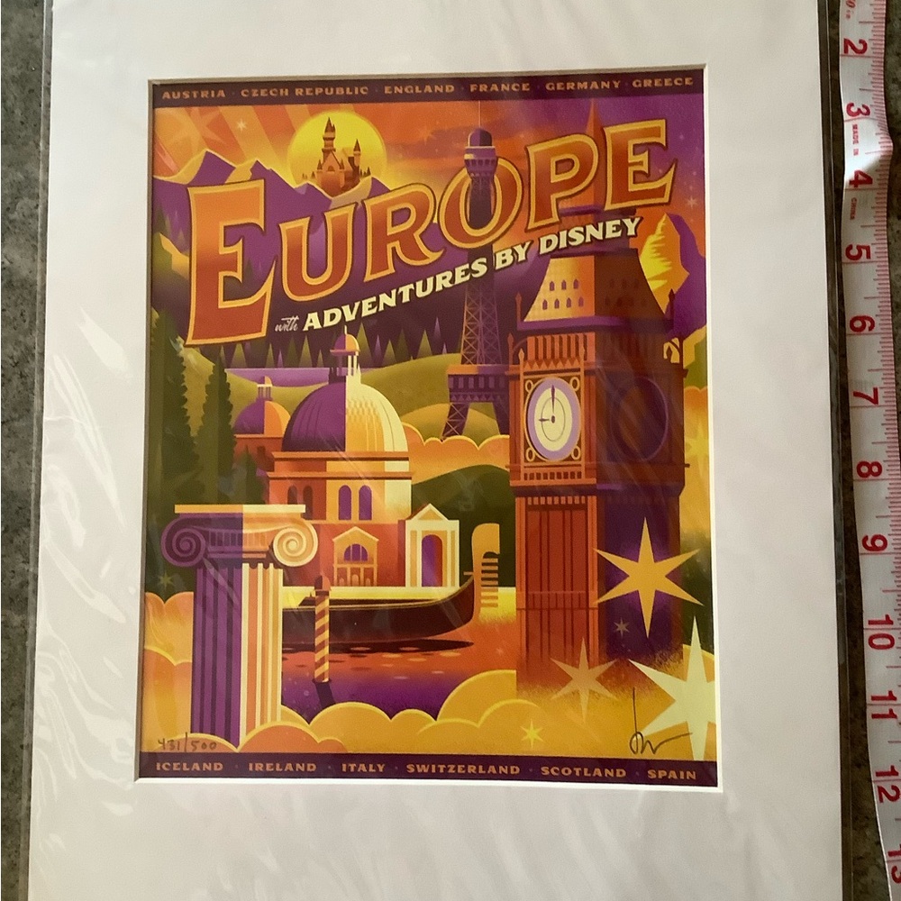Jeff Granito signed lithograph #431/500. Designed for Adventures by Disney. - Picture 5 of 5